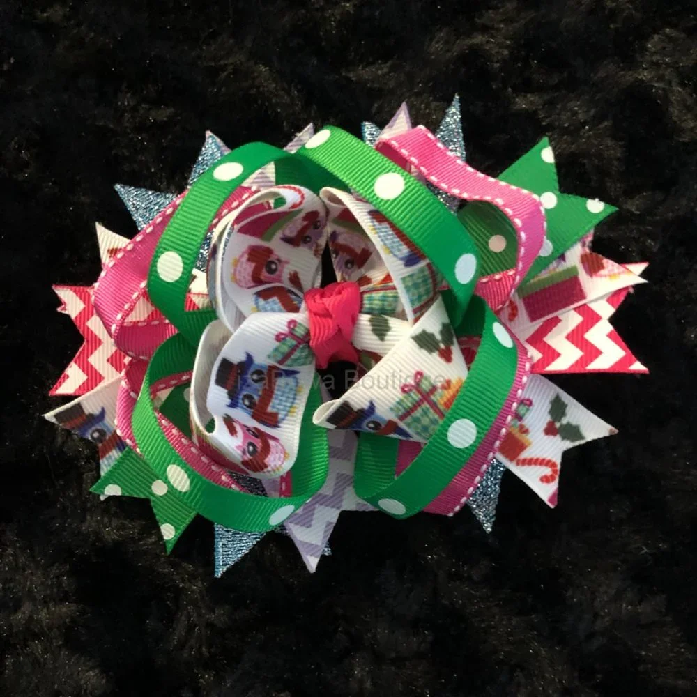 Owls & Presents Boutique Deluxe Bow HANDCRAFTED -kids-